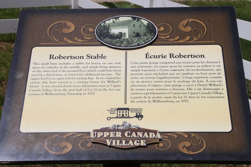 Robertson Stable Marker. Click for full size. Robertson Stable Marker image. Click for full size.