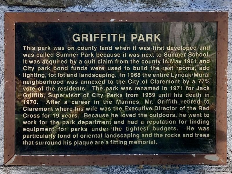 Griffith Park Marker image. Click for full size.