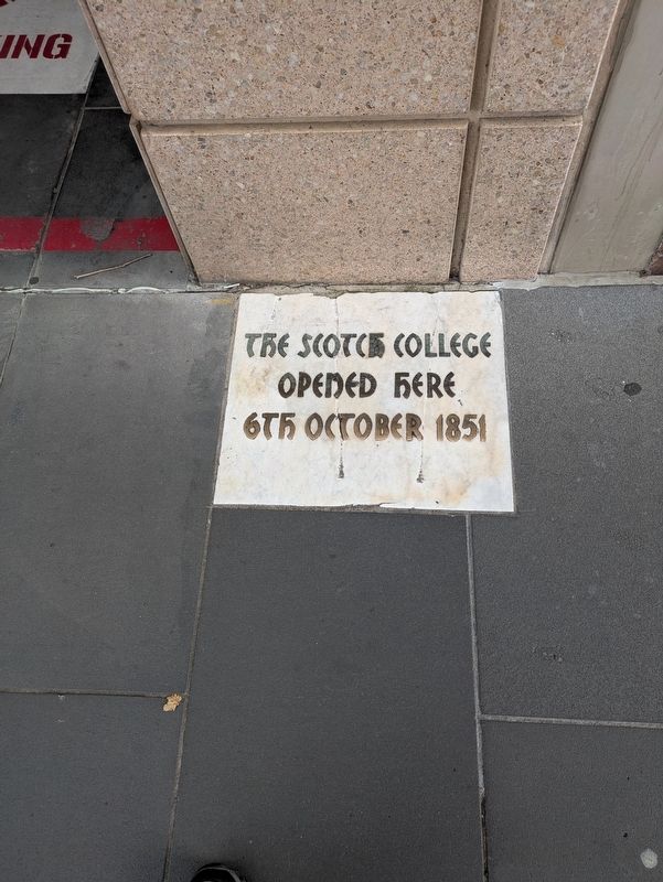 Scotch College 1851 Footpath Marker. Click for full size. Scotch College 1851 Footpath Marker image. Click for full size.
