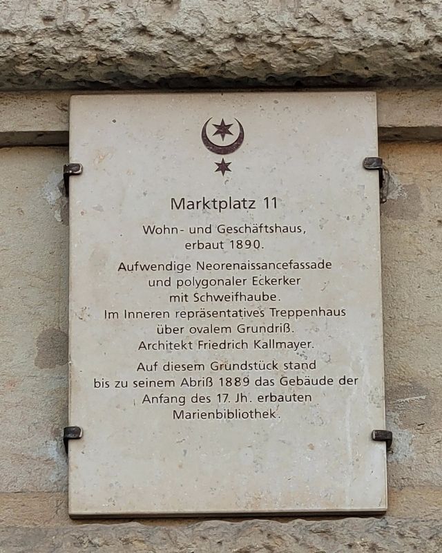 Marktplatz 11 Marker. Click for full size. Marktplatz 11 Marker image. Click for full size.