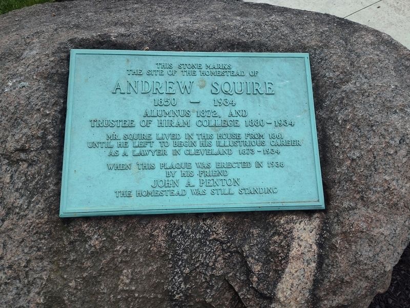 Andrew Squire Homestead Site Marker image. Click for full size.