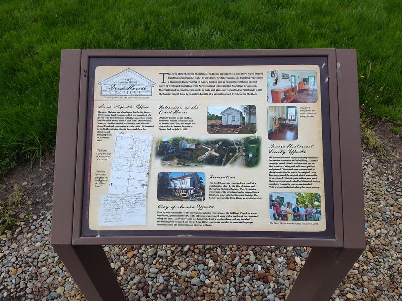 The Ebenezer-Sheldon Deed House Project Marker image. Click for full size.