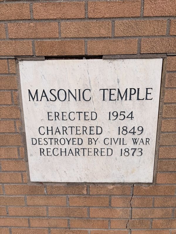 Masonic Temple Marker. Click for full size. Masonic Temple Marker image. Click for full size.