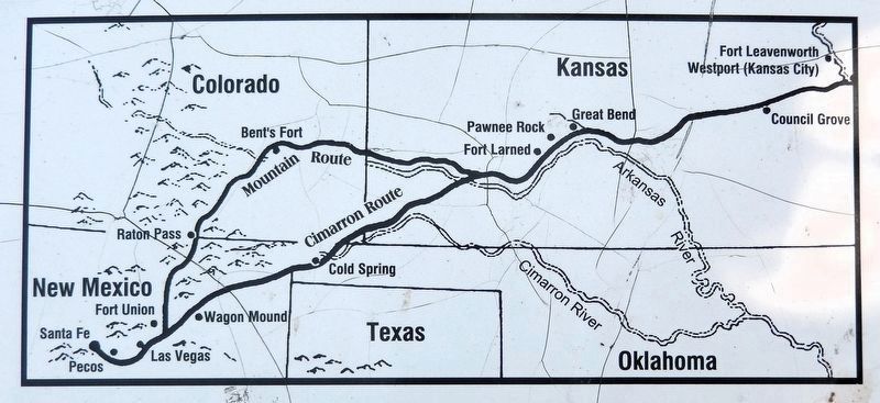 Marker detail: Santa Fe Trail Map. Click for full size. Marker detail: Santa Fe Trail Map image. Click for full size.