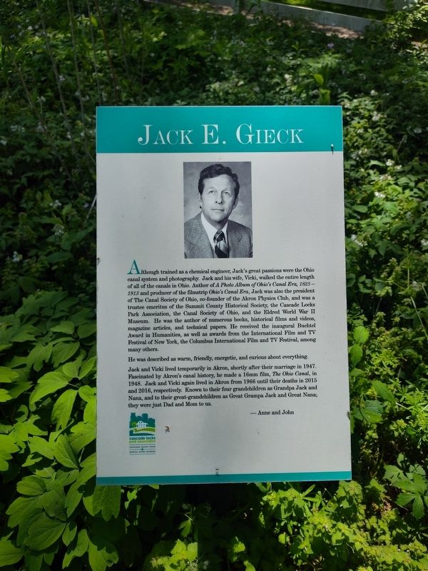 Jack E. Gieck Marker. Click for full size. Jack E. Gieck Marker image. Click for full size.