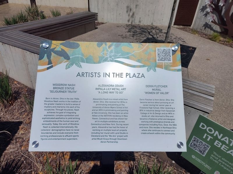 Artists in the Plaza Marker image. Click for full size.