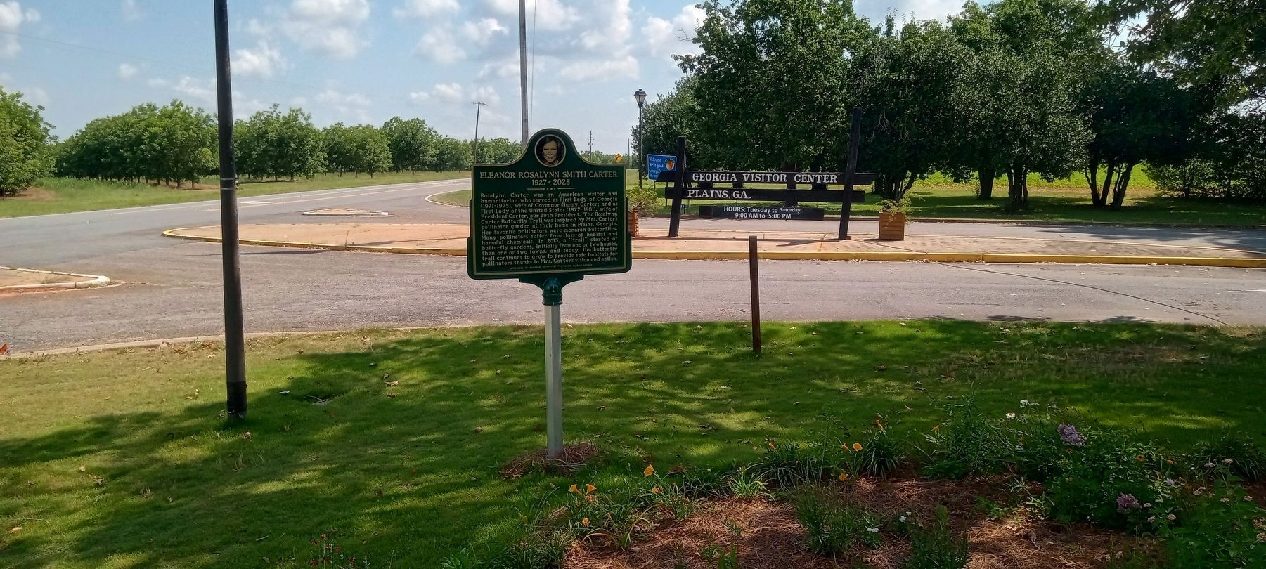 Eleanor Rosalynn Smith Carter Marker at the Georgia Visitors Center, Plains GA image. Click for full size.