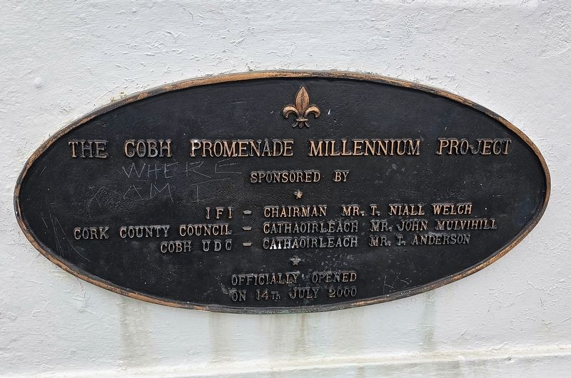 The Cobh Promenade Millennium Project Dedication Marker image. Click for full size.
