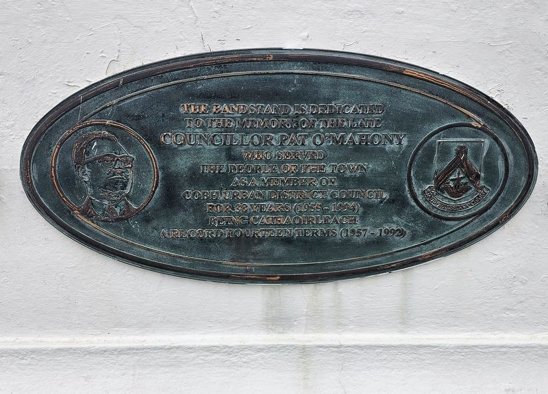 Councillor Pat O'Mahony Marker. Click for full size. Councillor Pat O'Mahony Marker image. Click for full size.
