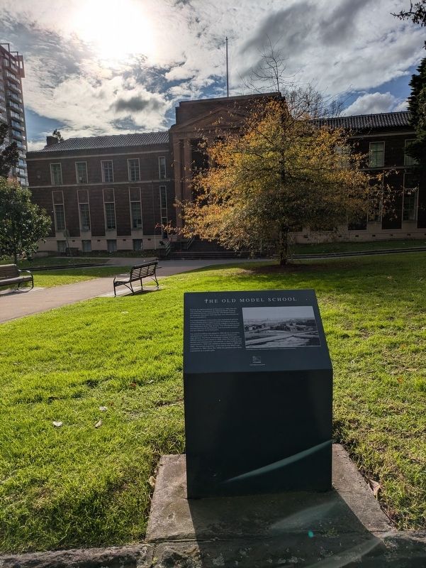 The Old Model School Marker in front of the RACS Building image. Click for full size.
