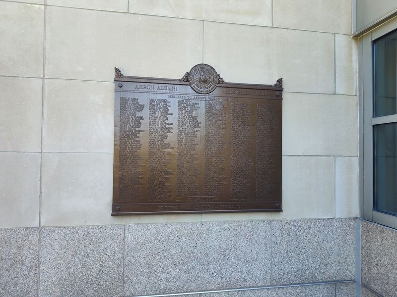 Akron Alumni Memorial Stadium Marker. Click for full size. Akron Alumni Memorial Stadium Marker image. Click for full size.