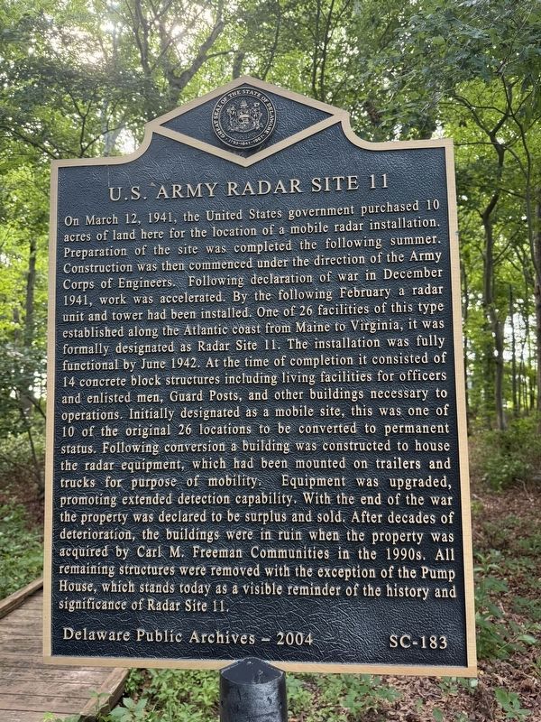 U.S. Army Radar Site 11 Marker. Click for full size. U.S. Army Radar Site 11 Marker image. Click for full size.