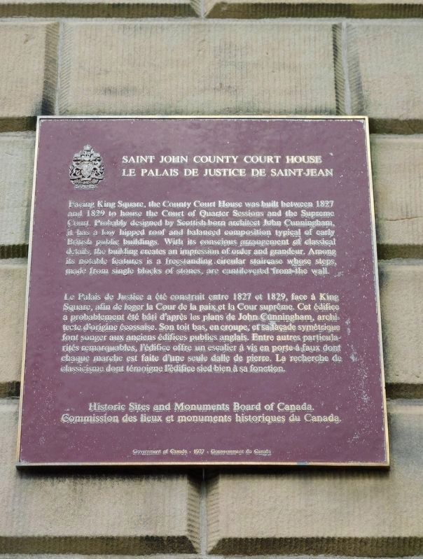 Saint John County Court House Marker. Click for full size. Saint John County Court House Marker image. Click for full size.