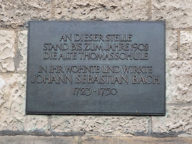 Alte Thomasschule / Old St. Thomas School Marker image. Click for full size.