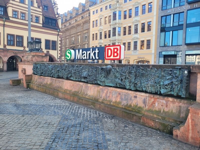 Historische Ereignisse auf dem Marktplatz in Leipzig / Historic Events on Leipzig's Market Square Ma image. Click for full size.