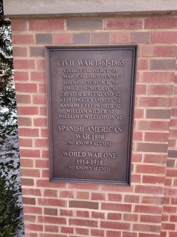 WRA Alumni War Memorial Marker. Click for full size. WRA Alumni War Memorial Marker image. Click for full size.