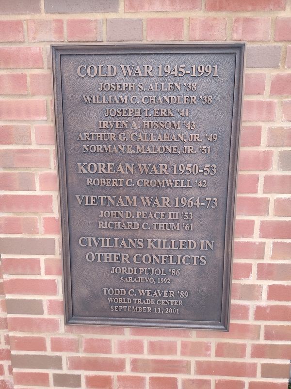 WRA Alumni War Memorial. Click for full size. WRA Alumni War Memorial image. Click for full size.