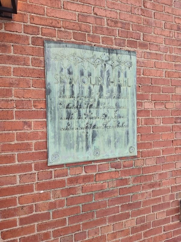 Seymour Hall Marker image. Click for full size.