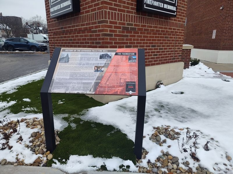 History of the Cuyahoga Falls Fire Bell Marker. Click for full size. History of the Cuyahoga Falls Fire Bell Marker image. Click for full size.