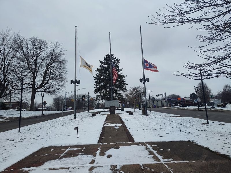 Cuyahoga Falls Veterans Memorial. Click for full size. Cuyahoga Falls Veterans Memorial image. Click for full size.