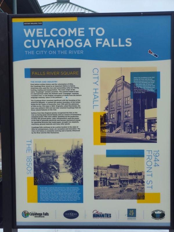 Welcome To Cuyahoga Falls Marker. Click for full size. Welcome To Cuyahoga Falls Marker image. Click for full size.