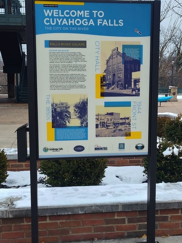 Welcome To Cuyahoga Falls Marker. Click for full size. Welcome To Cuyahoga Falls Marker image. Click for full size.