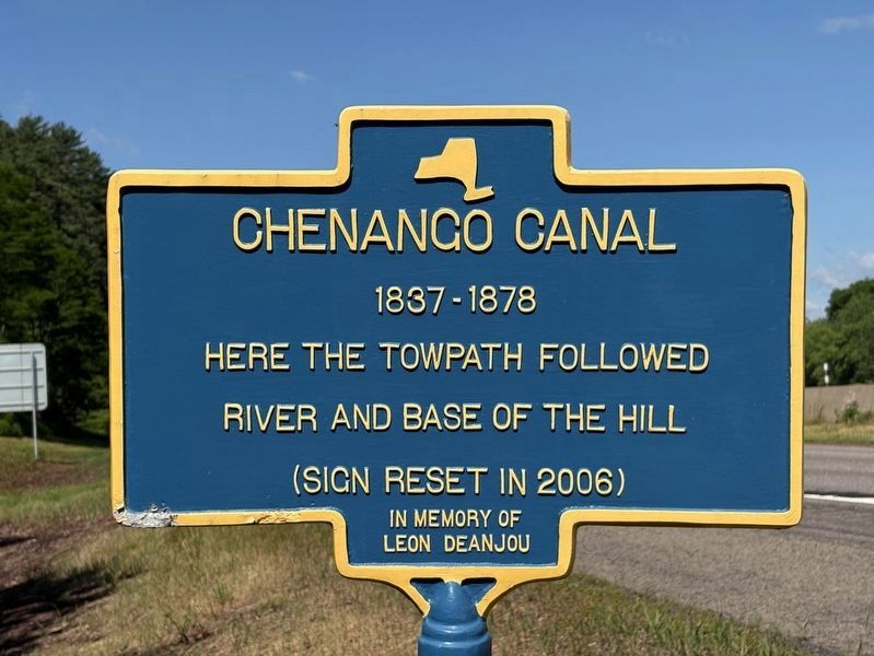 Chenango Canal Marker. Click for full size. Chenango Canal Marker image. Click for full size.