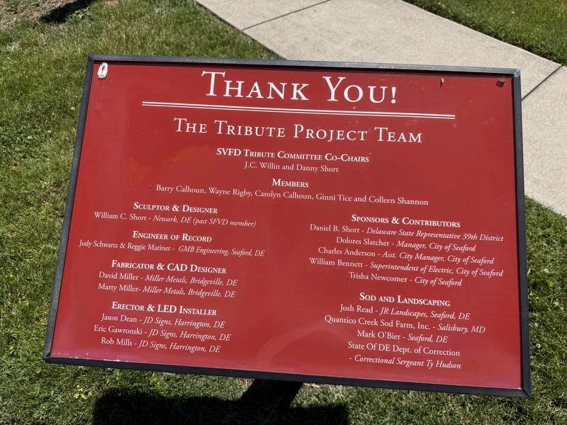 Contributor plaque. Click for full size. Contributor plaque image. Click for full size.