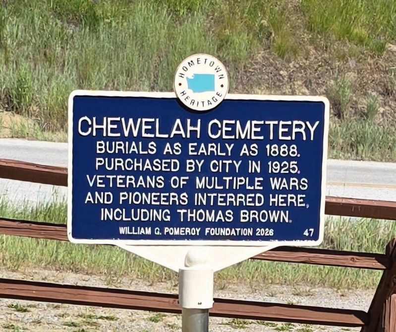Chewelah Cemetery Marker. Click for full size. Chewelah Cemetery Marker image. Click for full size.