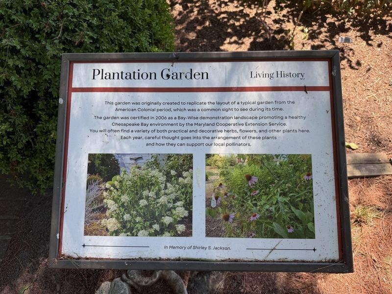 Plantation Garden Marker image. Click for full size.