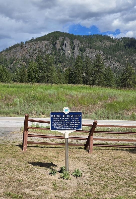 Back of Chewelah Cemetery Marker. Click for full size. Back of Chewelah Cemetery Marker image. Click for full size.