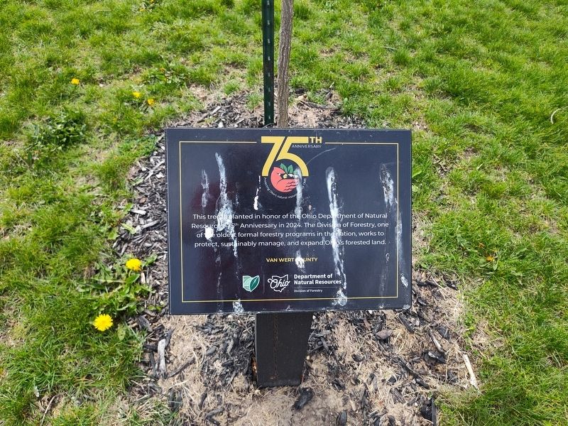 Ohio Department of Natural Resources 75th Anniversary Marker image. Click for full size.