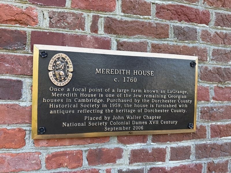 Meredith House Marker image. Click for full size.