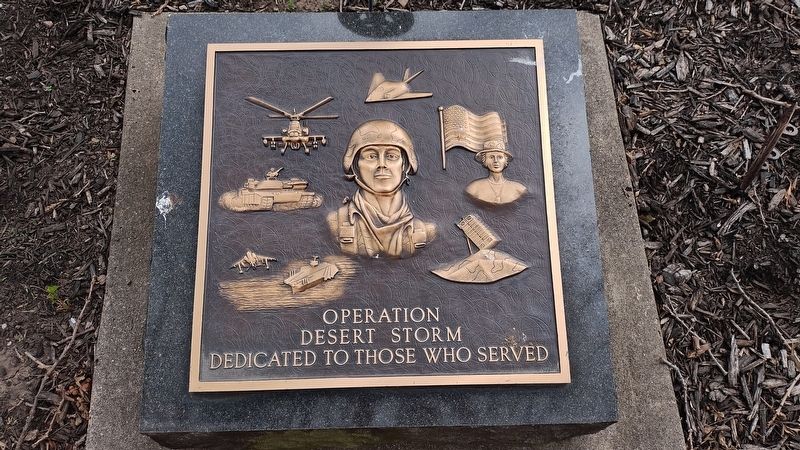 Operation Desert Storm Veterans Memorial Marker. Click for full size. Operation Desert Storm Veterans Memorial Marker image. Click for full size.
