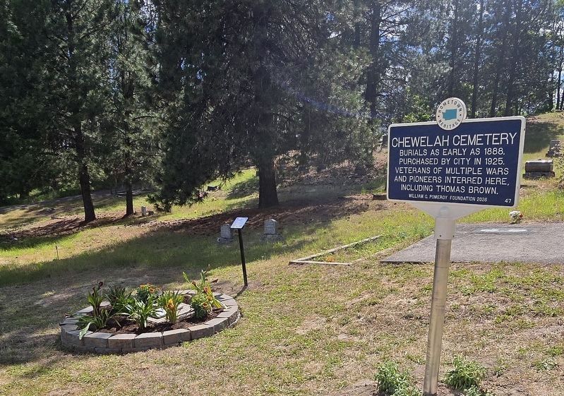 Front of Chewelah Cemetery Marker. Click for full size. Front of Chewelah Cemetery Marker image. Click for full size.