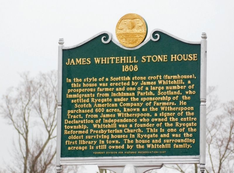 James Whitehill Stone House Marker. Click for full size. James Whitehill Stone House Marker image. Click for full size.