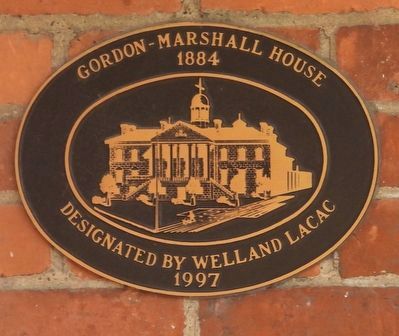 Gordon-Marshall House - Marker. Click for full size. Gordon-Marshall House - Marker image. Click for full size.