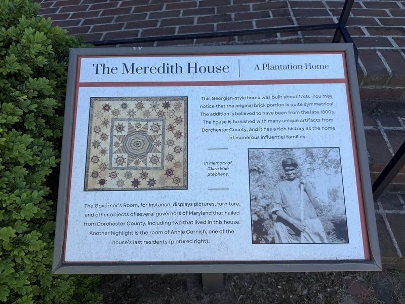 The Meredith House Marker. Click for full size. The Meredith House Marker image. Click for full size.