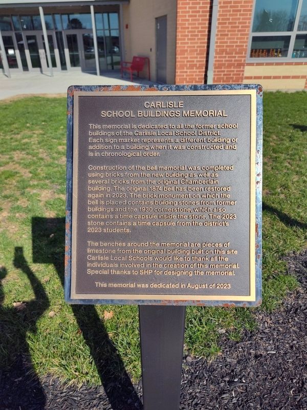 Carlisle School Buildings Memorial Marker. Click for full size. Carlisle School Buildings Memorial Marker image. Click for full size.