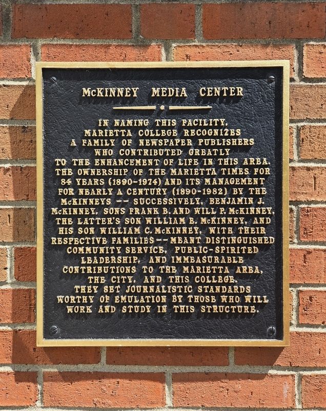 McKinney Media Center Marker. Click for full size. McKinney Media Center Marker image. Click for full size.