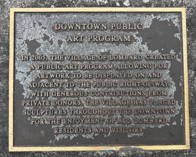 Downtown Public Art Program Marker. Click for full size. Downtown Public Art Program Marker image. Click for full size.
