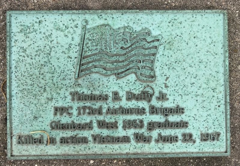 Thomas B. Duffy Jr. Marker. Click for full size. Thomas B. Duffy Jr. Marker image. Click for full size.