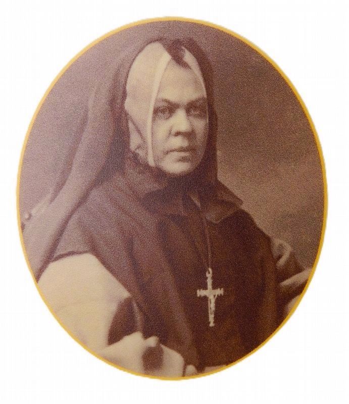 Marker detail: Mère Élisabeth Bruyère, 1871. Click for full size. Marker detail: Mère Élisabeth Bruyère, 1871 image. Click for full size.