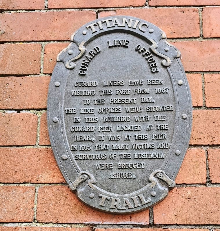 Cunard Line Offices Marker. Click for full size. Cunard Line Offices Marker image. Click for full size.