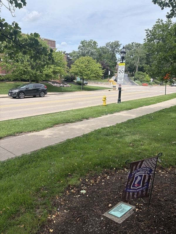 Thomas B. Duffy Jr. Marker near Glenbard West High School. Click for full size. Thomas B. Duffy Jr. Marker near Glenbard West High School image. Click for full size.