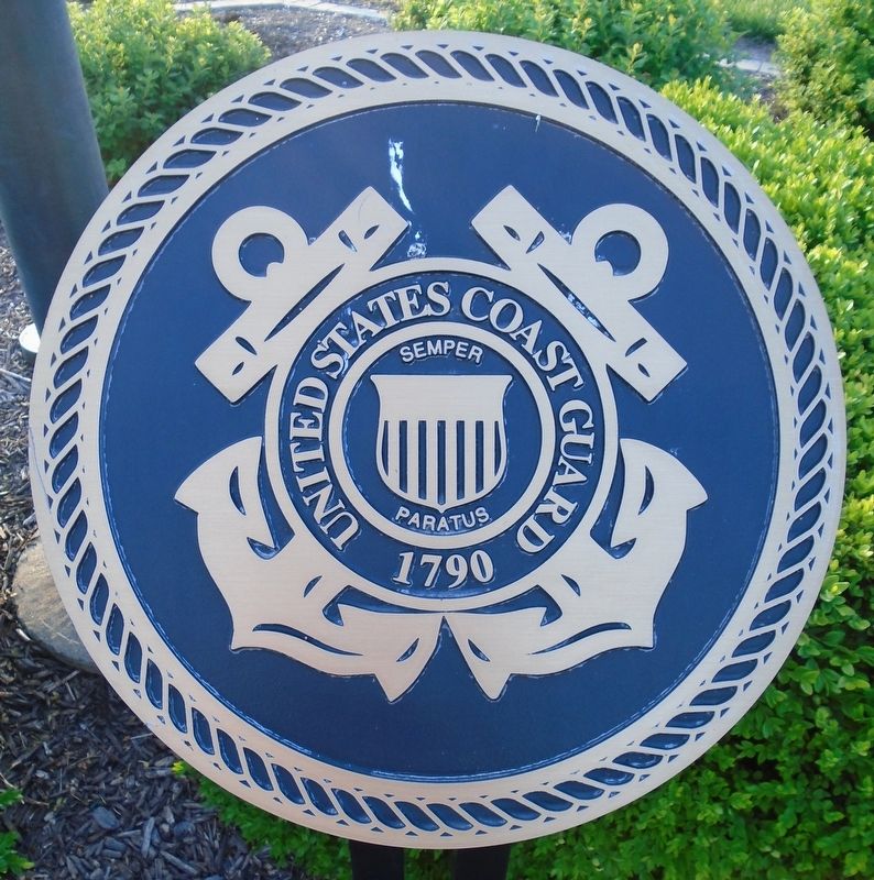 Veterans Memorial Coast Guard Emblem. Click for full size. Veterans Memorial Coast Guard Emblem image. Click for full size.