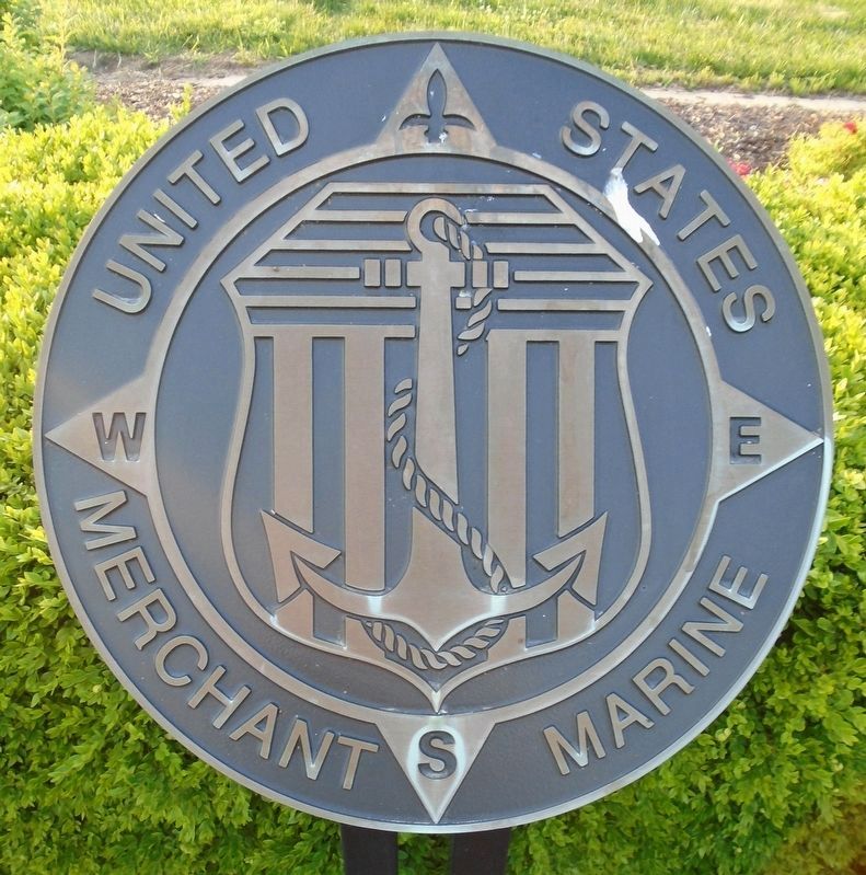 Veterans Memorial Merchant Marine Emblem. Click for full size. Veterans Memorial Merchant Marine Emblem image. Click for full size.