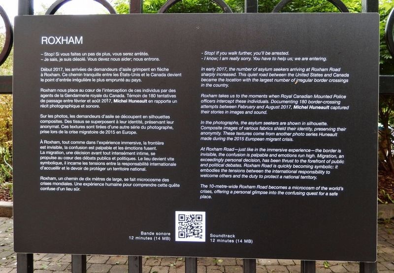 Roxham Marker (<i>panel 1</i>) image. Click for full size.