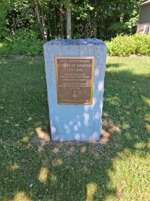 225th Anniversary Battles of Saratoga Marker image. Click for full size.
