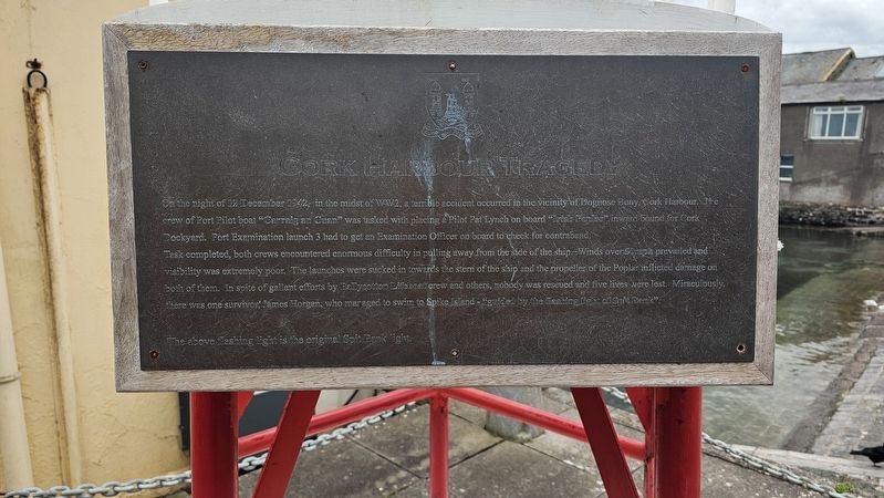 Cork Harbour Tragedy Marker. Click for full size. Cork Harbour Tragedy Marker image. Click for full size.